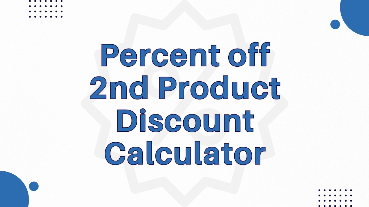 Calculateur de rabais sur le deuxième produit (en pourcentage)