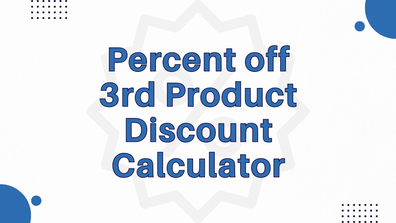 Percent off Third Product Discount