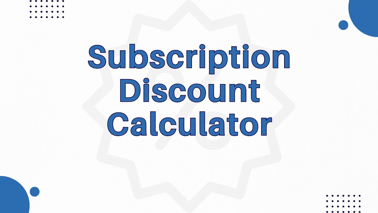 Subscription Discount